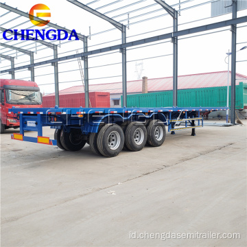 3 Container Gandar 40ft Flatbed Semi Trailer